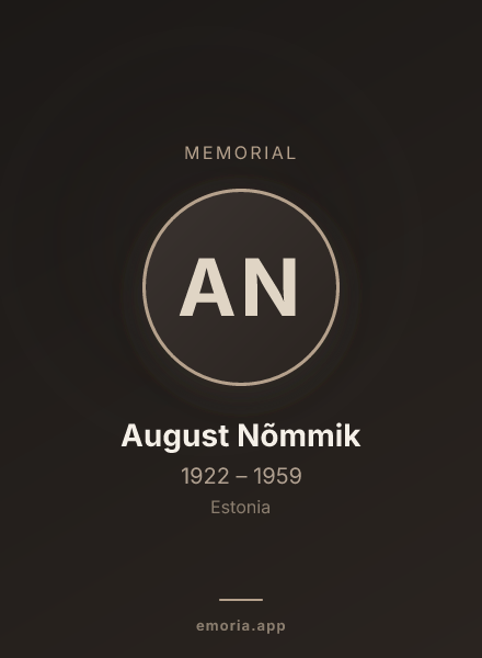 Memorial portrait of August Nõmmik
