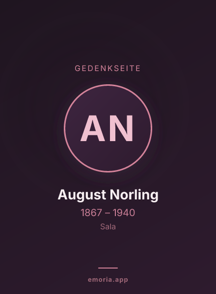Gedenkportrait von August Norling