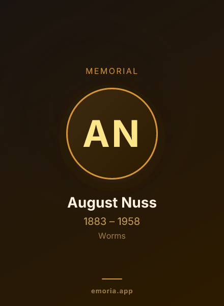Memorial portrait of August Nuss