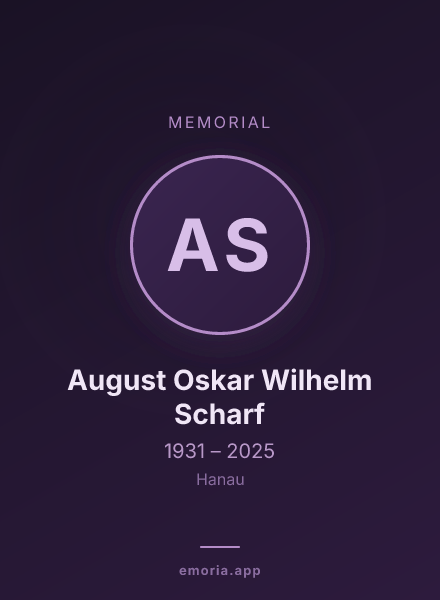Memorial portrait of August Oskar Wilhelm Scharf