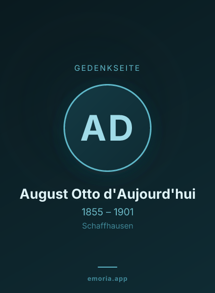 Gedenkportrait von August Otto d'Aujourd'hui
