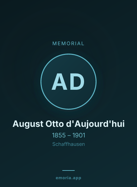 Memorial portrait of August Otto d'Aujourd'hui