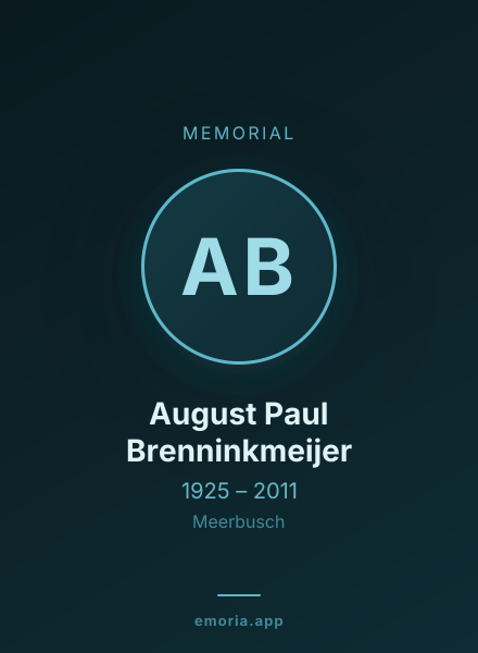Memorial portrait of August Paul Brenninkmeijer