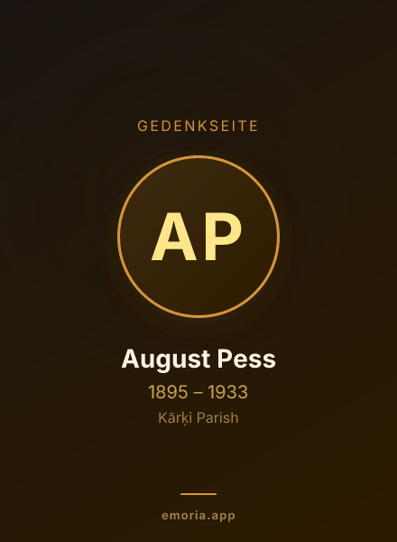 Gedenkportrait von August Pess