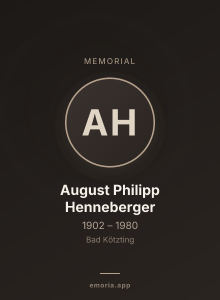 Memorial portrait of August Philipp Henneberger