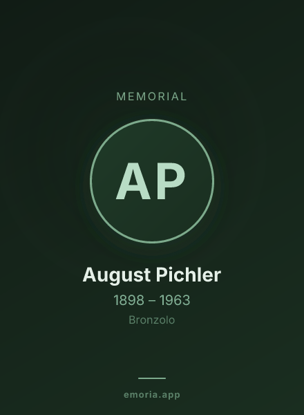 Memorial portrait of August Pichler