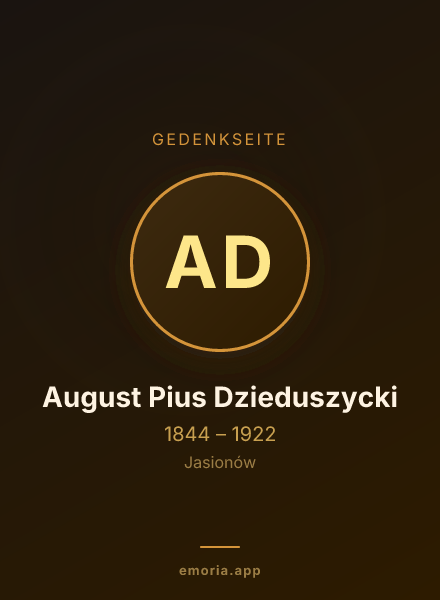 Gedenkportrait von August Pius Dzieduszycki