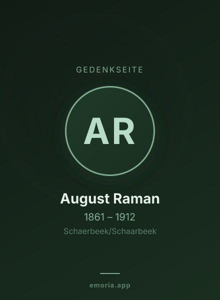 Gedenkportrait von August Raman