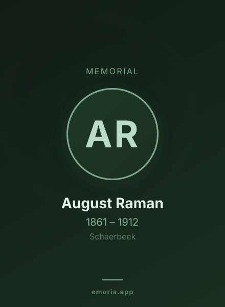 Memorial portrait of August Raman
