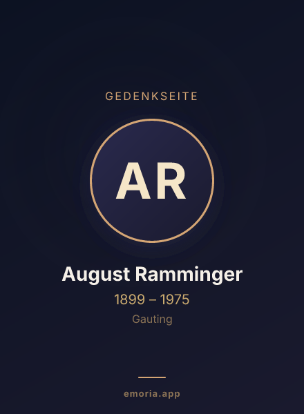 Gedenkportrait von August Ramminger