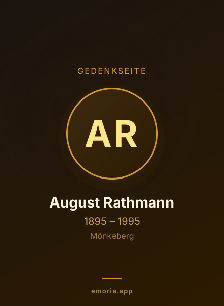 Gedenkportrait von August Rathmann