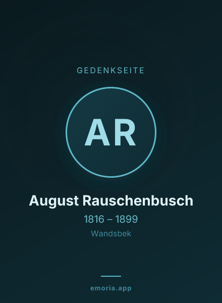 Gedenkportrait von August Rauschenbusch