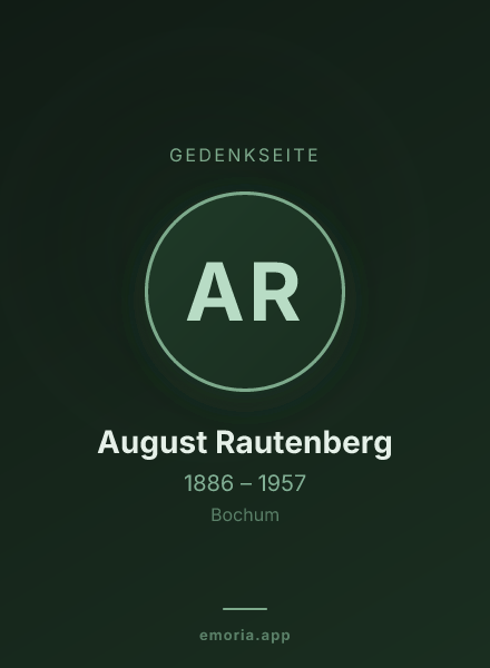 Gedenkportrait von August Rautenberg