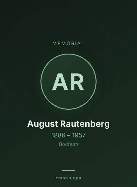 Memorial portrait of August Rautenberg