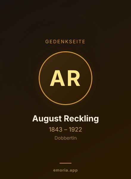 Gedenkportrait von August Reckling