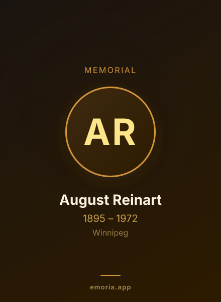 Memorial portrait of August Reinart