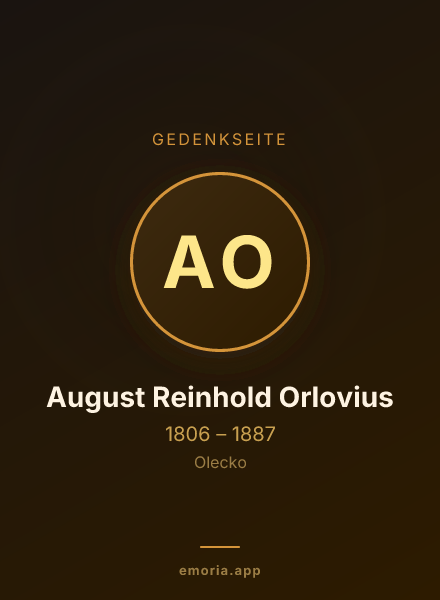 Gedenkportrait von August Reinhold Orlovius