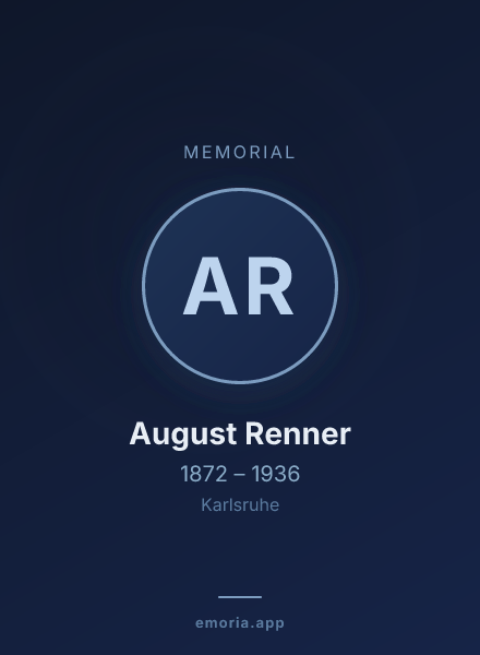 Memorial portrait of August Renner