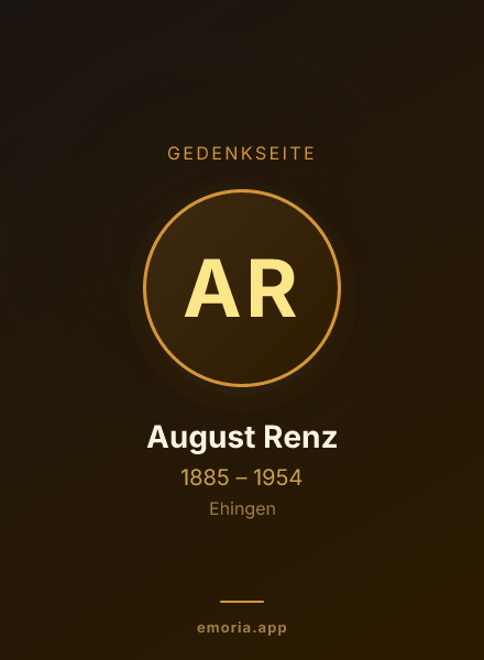 Gedenkportrait von August Renz