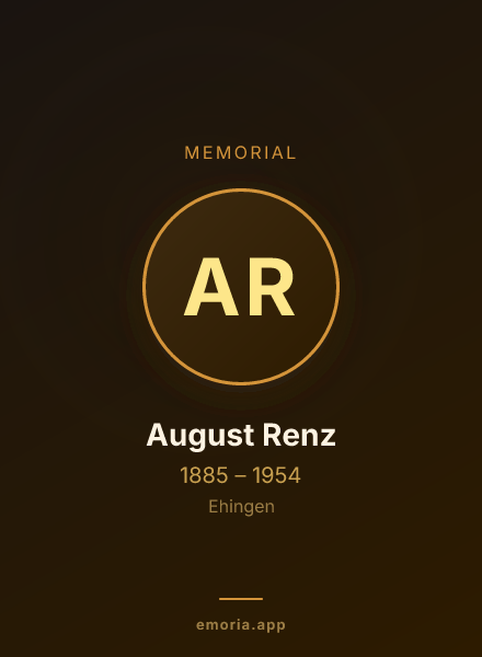 Memorial portrait of August Renz