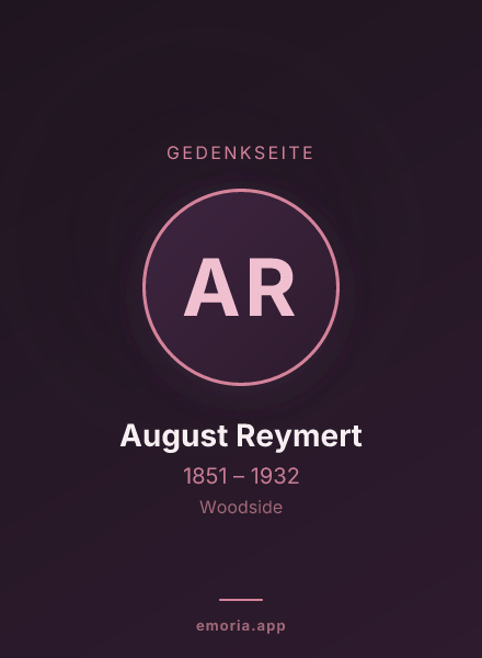 Gedenkportrait von August Reymert