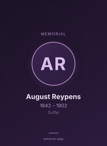 Memorial portrait of August Reypens