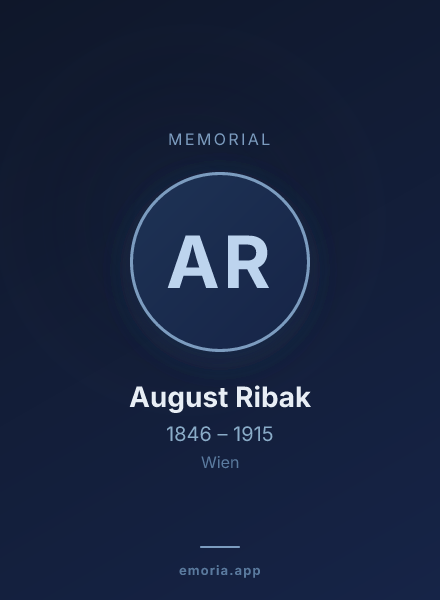 Memorial portrait of August Ribak