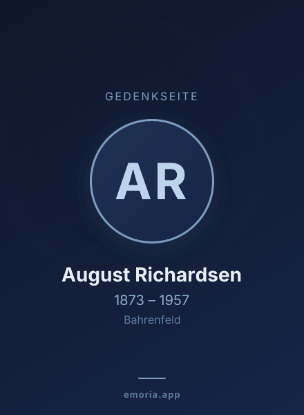 Gedenkportrait von August Richardsen