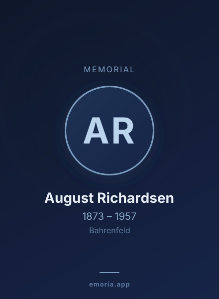 Memorial portrait of August Richardsen