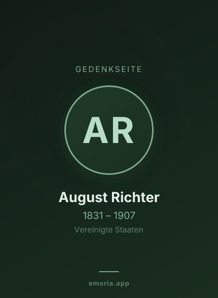 Gedenkportrait von August Richter