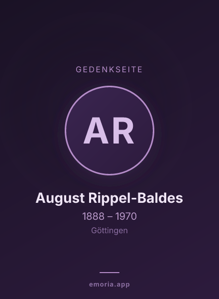 Gedenkportrait von August Rippel-Baldes