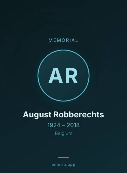 Memorial portrait of August Robberechts