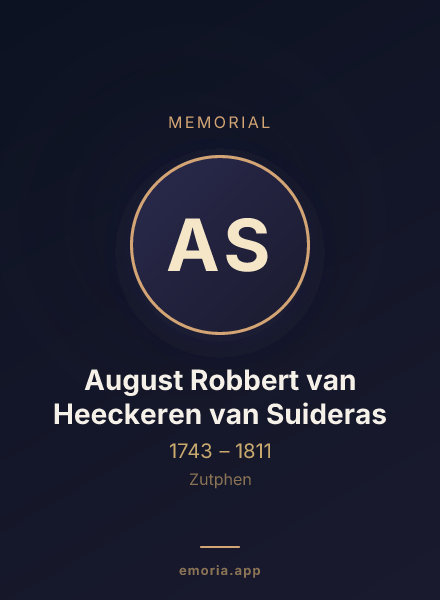Memorial portrait of August Robbert van Heeckeren van Suideras