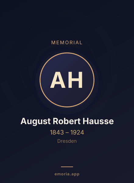 Memorial portrait of August Robert Hausse