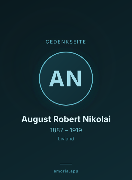 Gedenkportrait von August Robert Nikolai