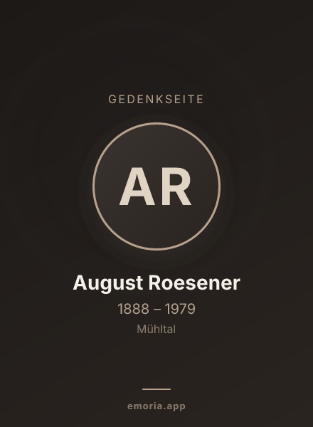 Gedenkportrait von August Roesener