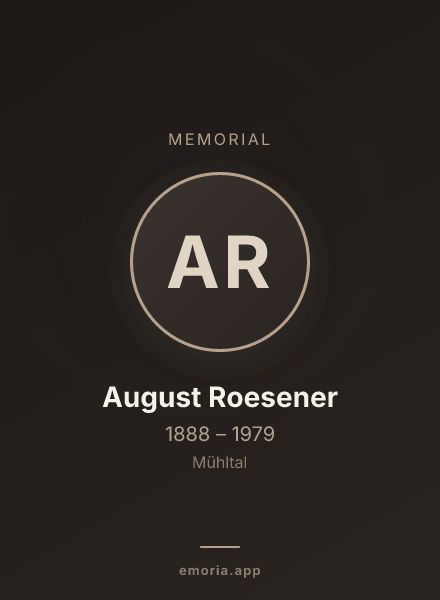 Memorial portrait of August Roesener