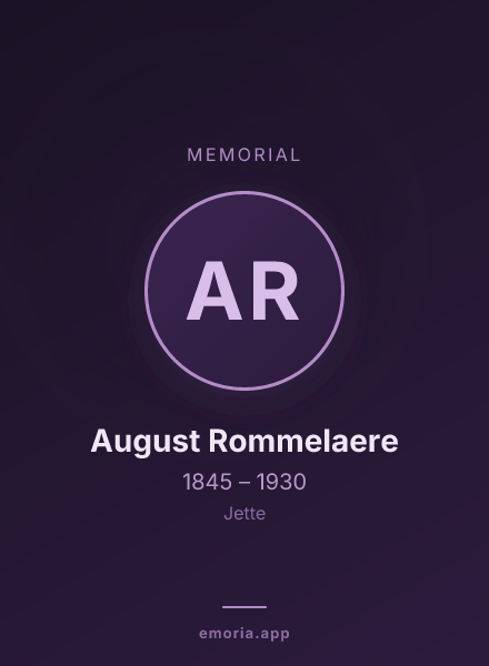 Memorial portrait of August Rommelaere