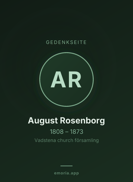 Gedenkportrait von August Rosenborg