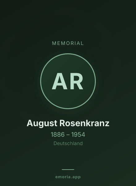 Memorial portrait of August Rosenkranz
