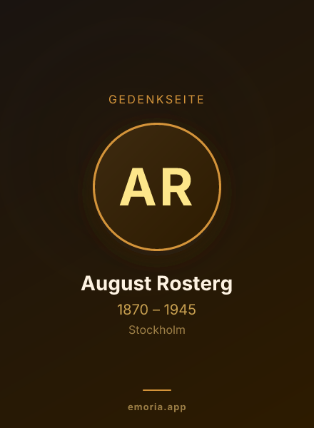 Gedenkportrait von August Rosterg