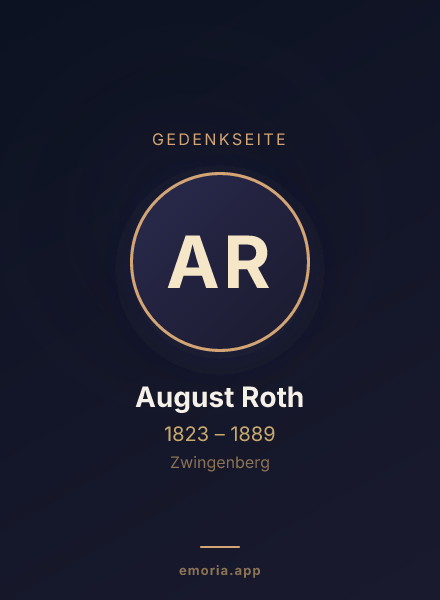 Gedenkportrait von August Roth
