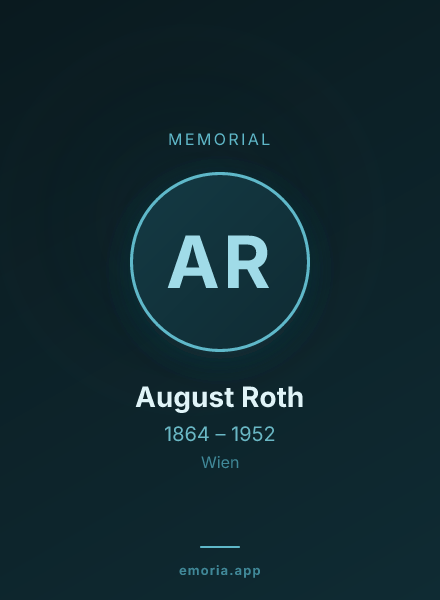 Memorial portrait of August Roth