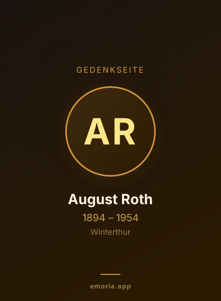Gedenkportrait von August Roth