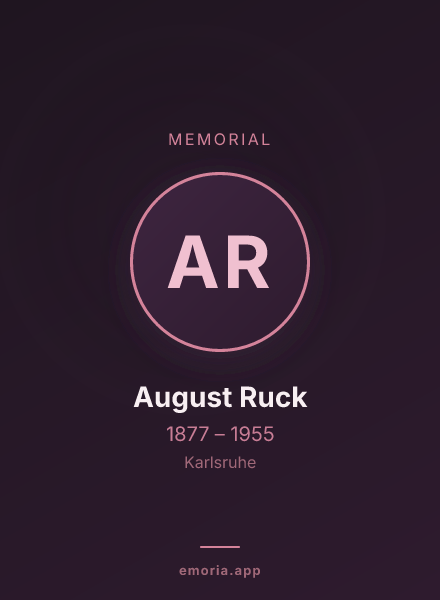 Memorial portrait of August Ruck