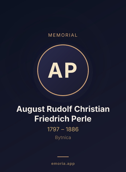 Memorial portrait of August Rudolf Christian Friedrich Perle