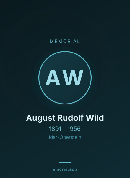 Memorial portrait of August Rudolf Wild
