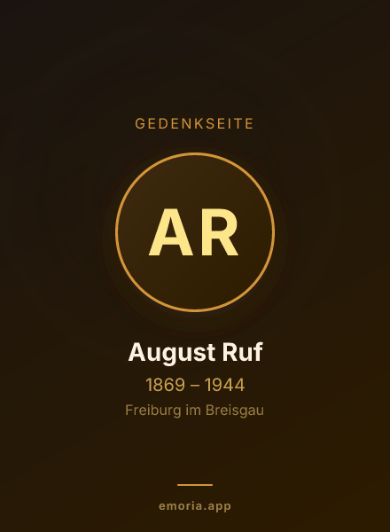 Gedenkportrait von August Ruf