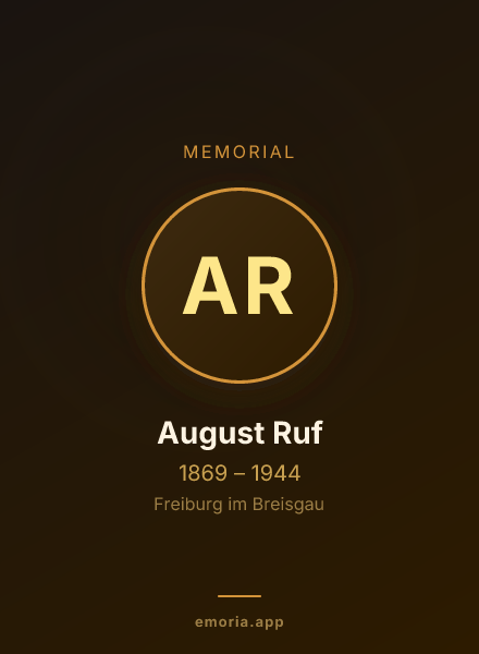 Memorial portrait of August Ruf