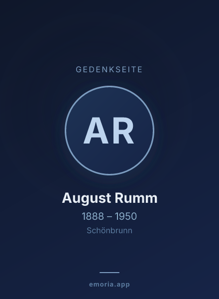 Gedenkportrait von August Rumm